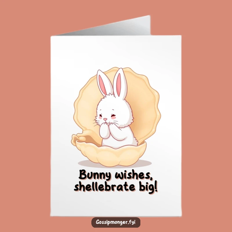 Free Printable Birthday Card: Funny Bunny Whispers Secrets, Downloadable Funny Gift