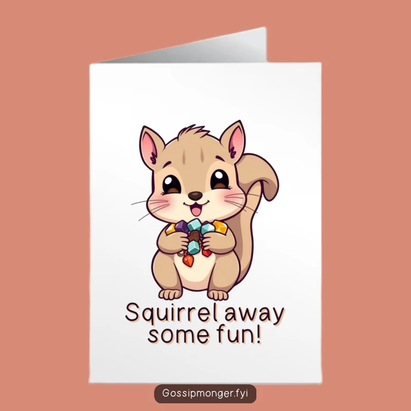 Free Printable Squirrel Birthday Card: Funny Downloadable Gift for Him or Her