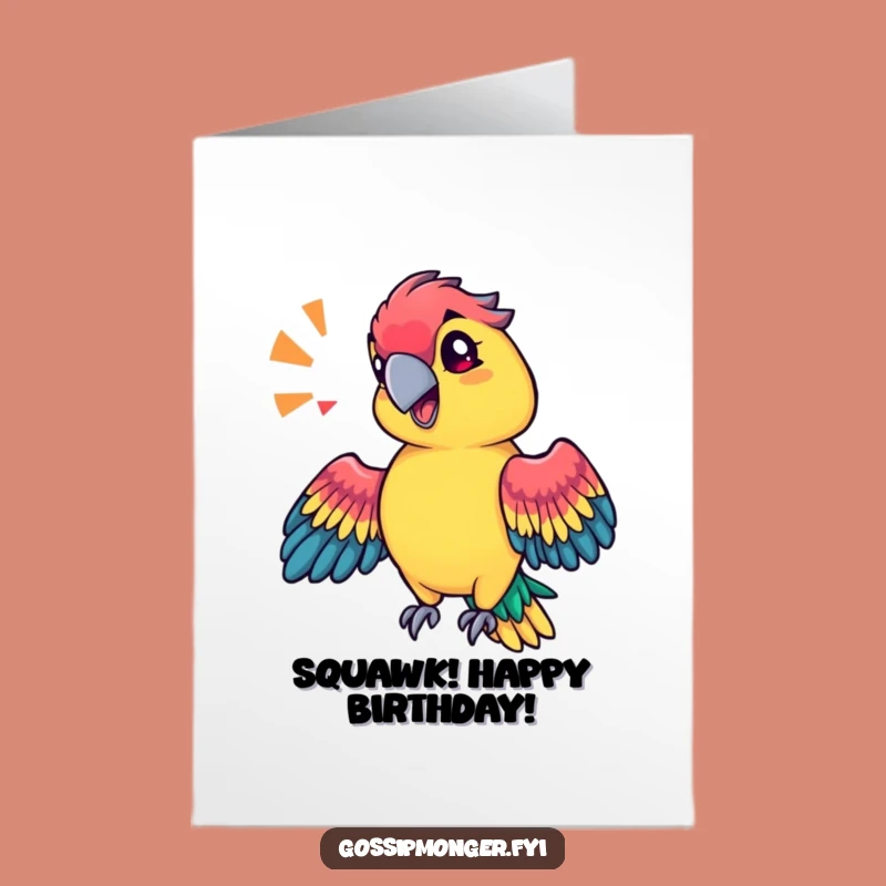 Sassy Parrot Birthday Card - Free Printable Sound Effect Greeting Gift