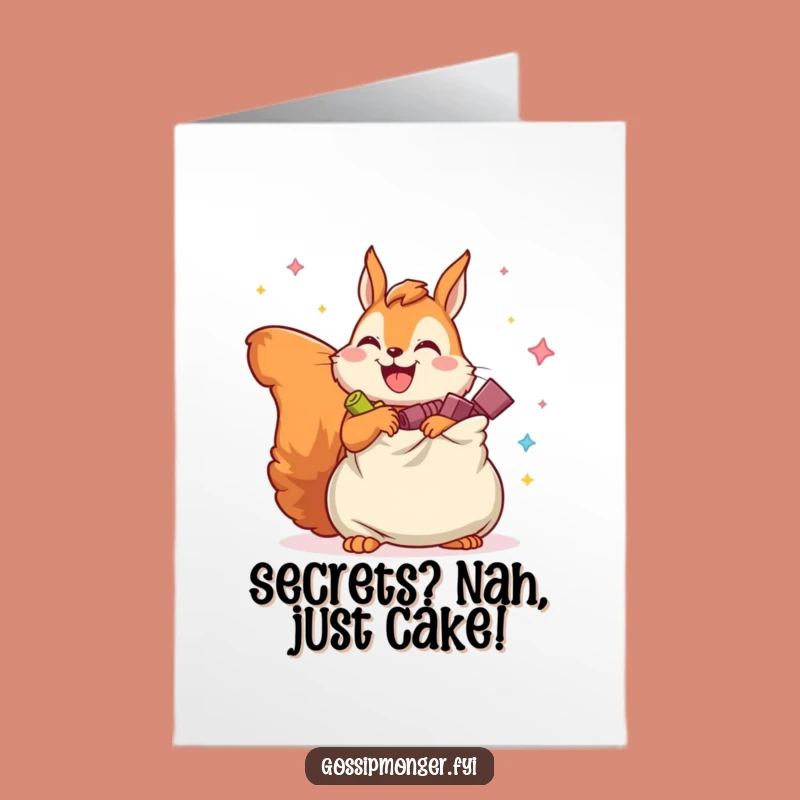 Free Printable Birthday Card: Squirrels Secretly Funny Downloadable Gift for Laughs