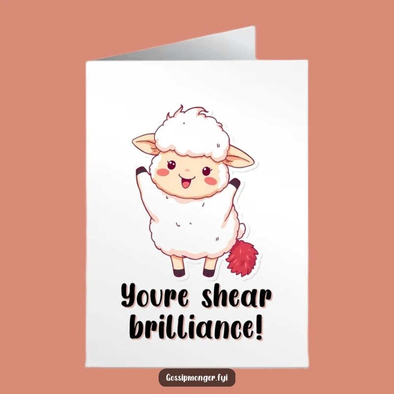 Free Printable Congrats Sheep Card: Diva Celebration for Joyful Downloadable Cheers