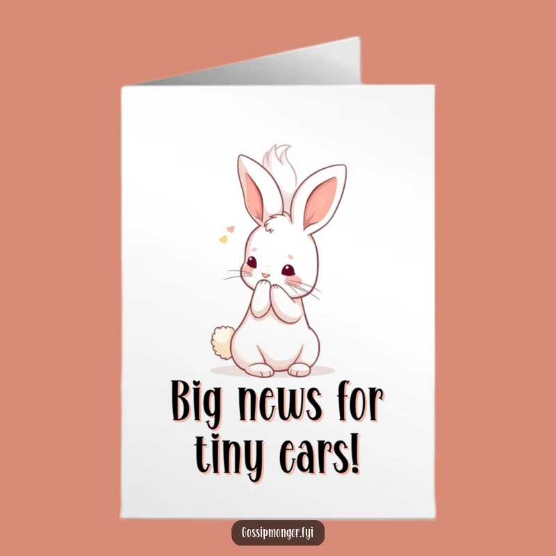 Free Printable Kawaii Rabbit Congrats Card - Adorable Downloadable Gift for Any Occasion