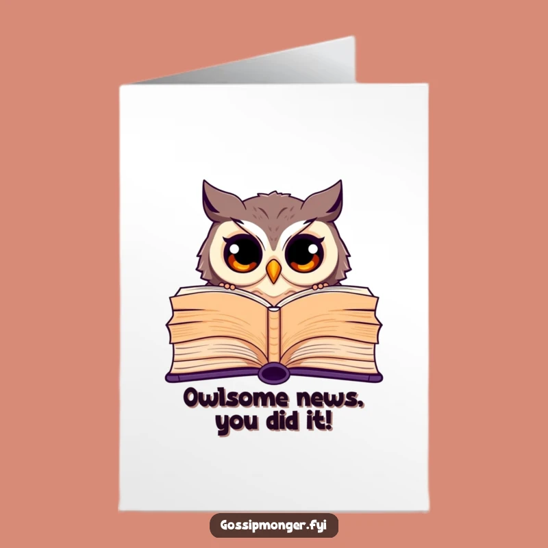 Free Printable Congrats Card: Wise Owl Shares News - Funny Downloadable Gift
