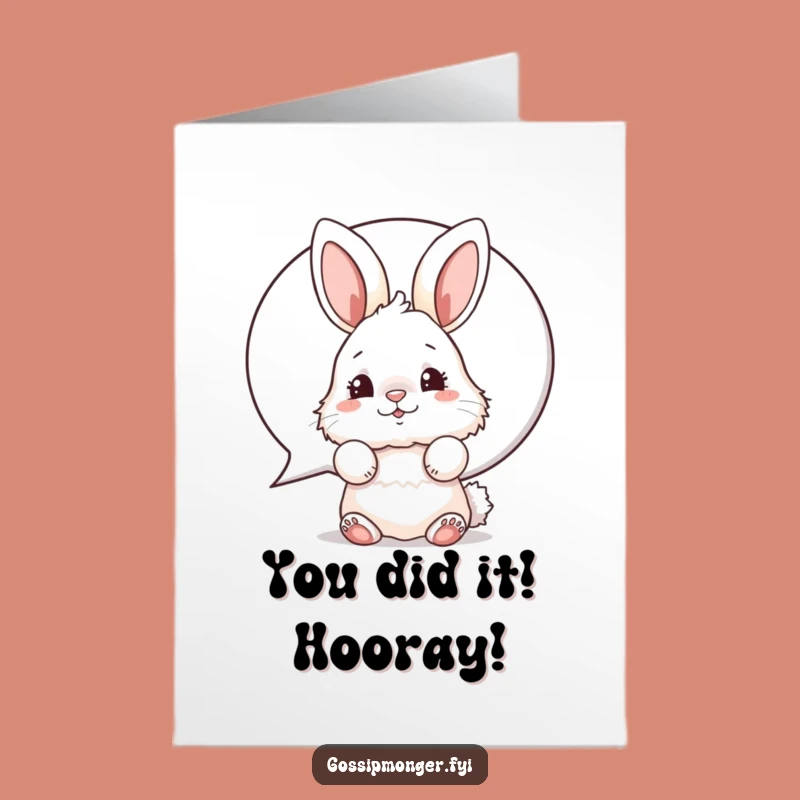 Free Printable Bunny Congrats Card: Witty Rabbit Surprise, DIY Downloadable Gift for Joy