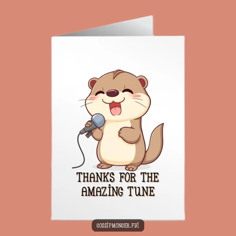 Free Printable Thanks: Otter's Musical Gratitude - Funny Downloadable Gift