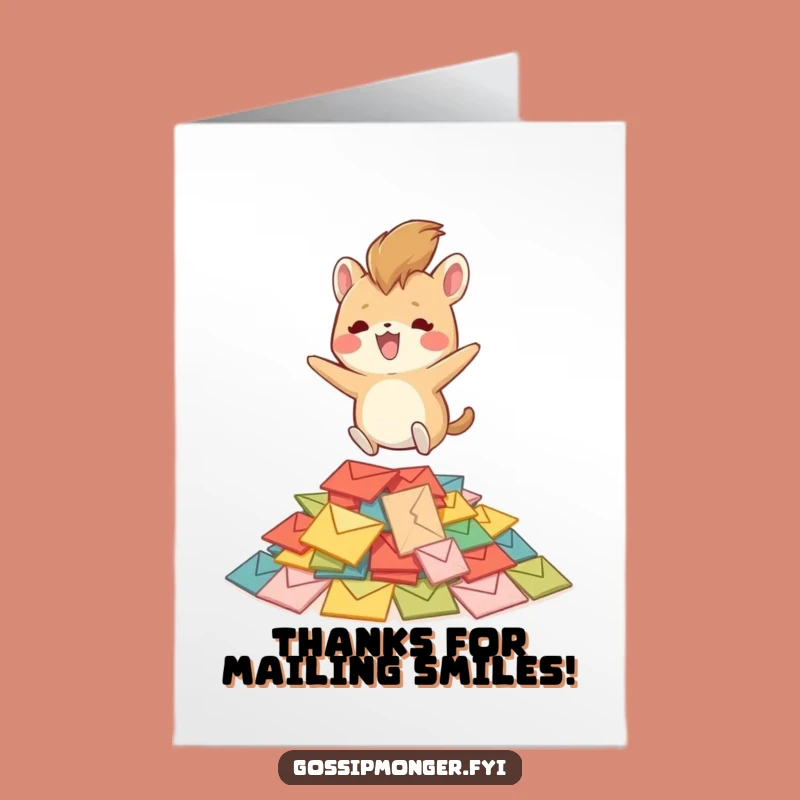 Free Printable Thank You Card: Creature Bounces On Envelopes Funny Gratitude