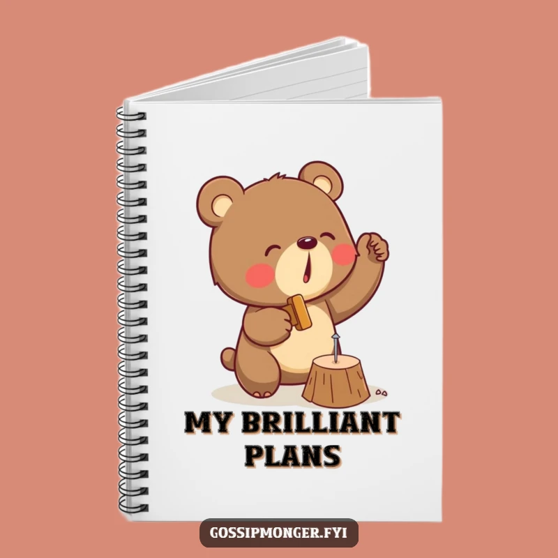 Funny Bear Notebook: Determined DIYer For Jotting Down Hilarious Ideas