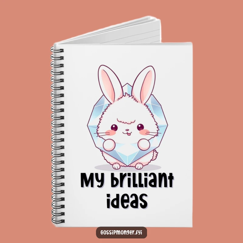 Funny Bunny Diamond Notebook: Cute Fluffy Rabbit Journal