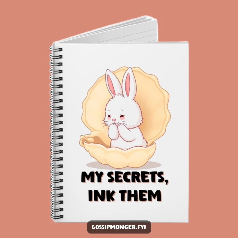 Funny Bunny Secret Diary Notebook - Cute Whispering Shell Journal Gift