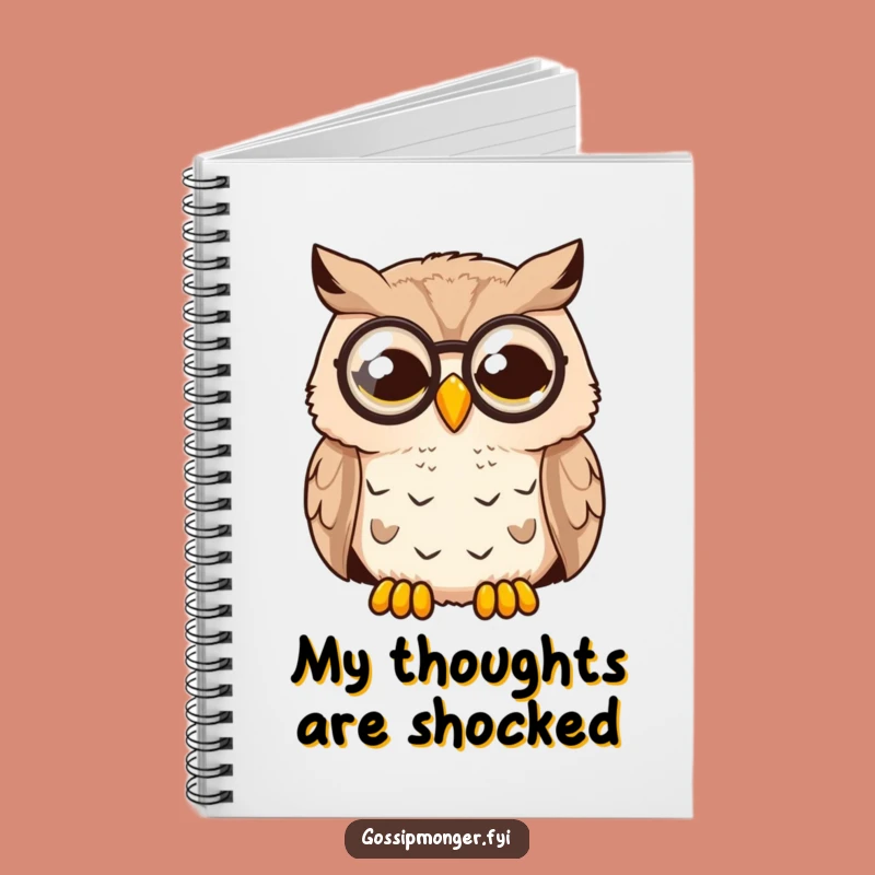 Funny Surprised Owl Notebook: Jot Down Thoughts with Wide Awake Inspiration