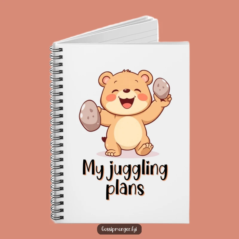 Funny Bear Notebook, Juggling Cub Journal, Hilarious Gift!