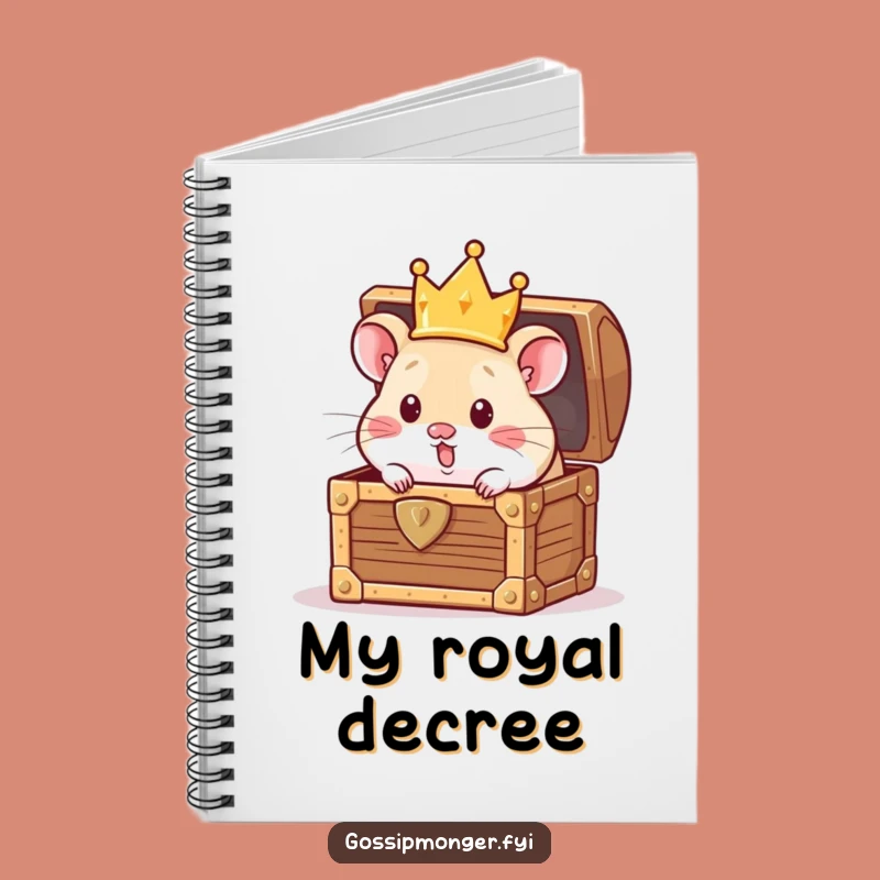 Funny Hamster Crown Notebook: Jot Down Treasures with Curious Peek, Funny Gift