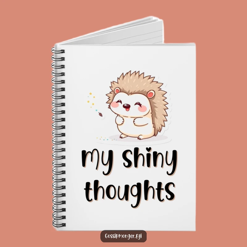 Funny Hedgehog Notebook: Sparkle Your Notes, Perfect Small Funny Gift