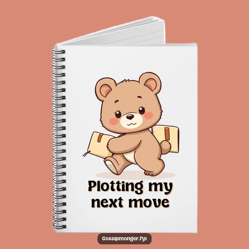 Funny Bear Cub Notebook - Secret Package Tiptoeing Journal Gift