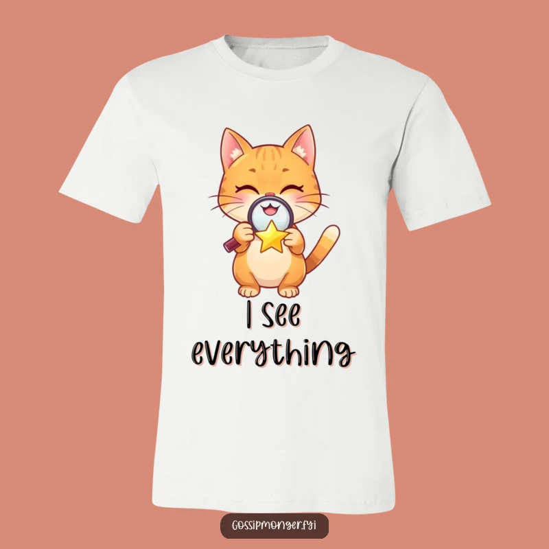 Funny Cat T-Shirt: Star Detective Design, A Hilarious Gift for Cat Lovers