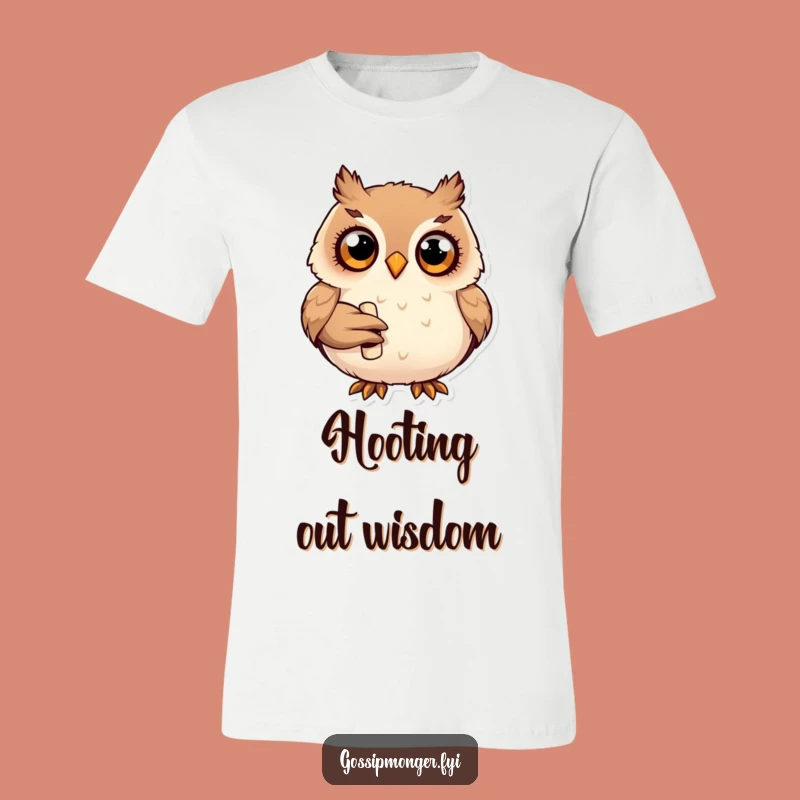 Funny Curious Owl T-Shirt: Whimsical Scroll Holder Tee For Learners