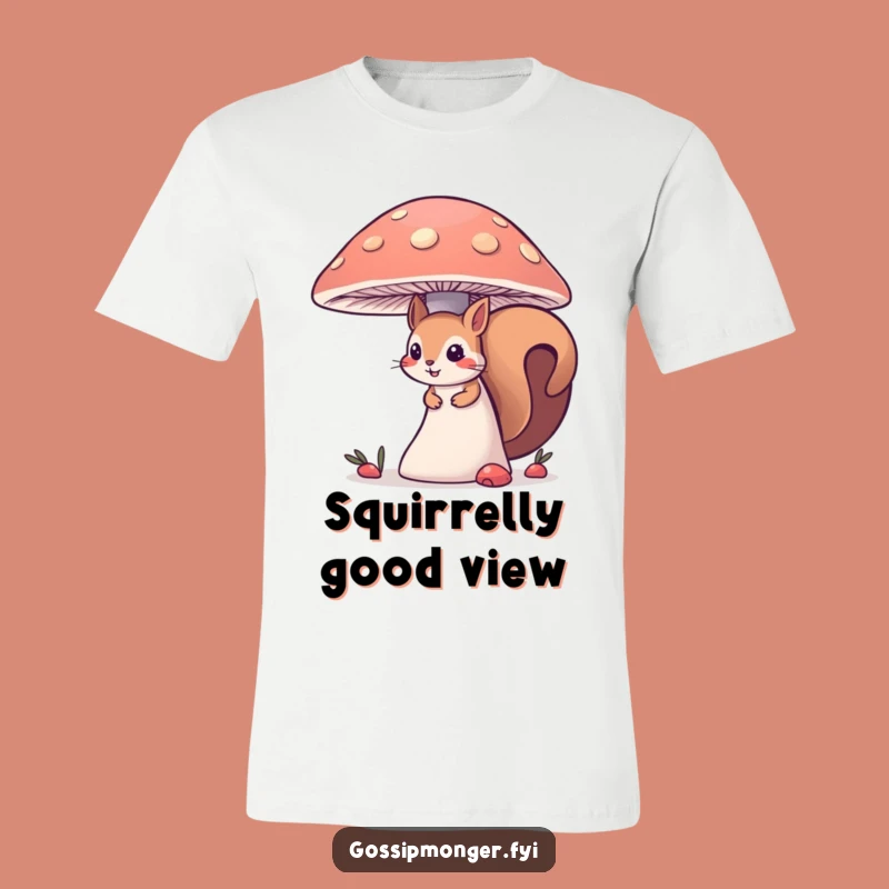 Funny Curious Squirrel T-Shirt - Woodland Hide & Seek Fun