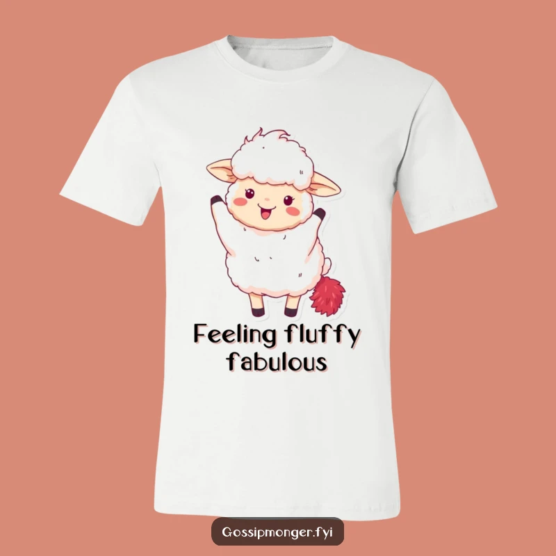 Funny Fluffy Sheep T-Shirt - Glam Diva Apparel for a Fabulous Funny Gift