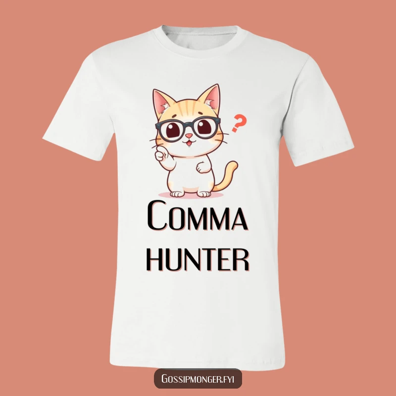 Funny Grammar Cat T-Shirt: Wear Your Punctuation Pride Boldly