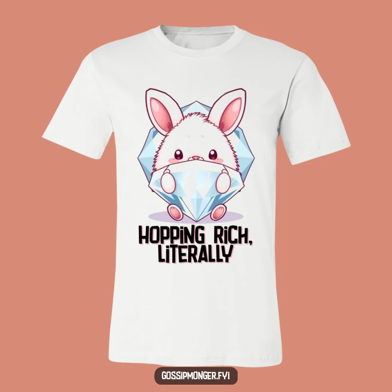 Funny Bunny Diamond T-Shirt - Cute & Sparkly Style