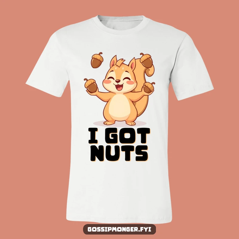 Funny Squirrel T-Shirt: Wear Your Delight with Acorn Juggling Charm