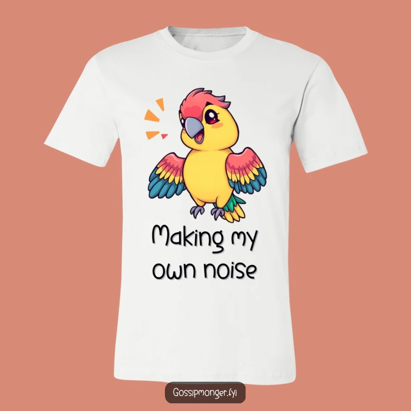 Funny Sassy Parrot Sound Tee: Vibrant & Loud Wear For Fun Lovers
