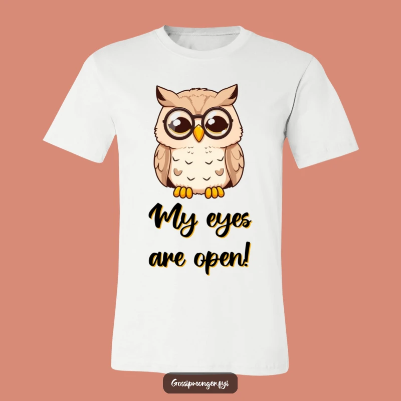 Funny Surprised Owl T-Shirt: Shocked Gentleman Owl Design for a Laugh