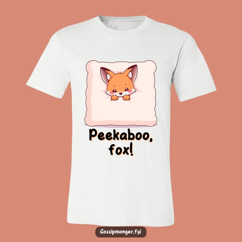 Funny Kawaii Fox Pillow T-Shirt: Shy Character, Perfect Funny Gift