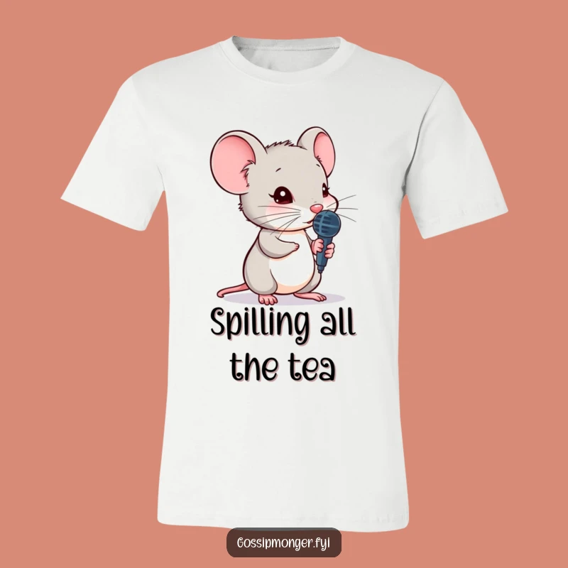 Funny Mouse Microphone T-Shirt - Secret Listener Tee Gift