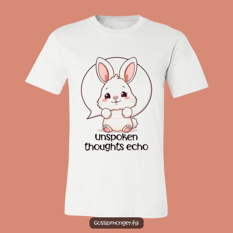 Funny Bunny T-Shirt, Cheeky Rabbit Peek, Hilarious Graphic Tee Gift!
