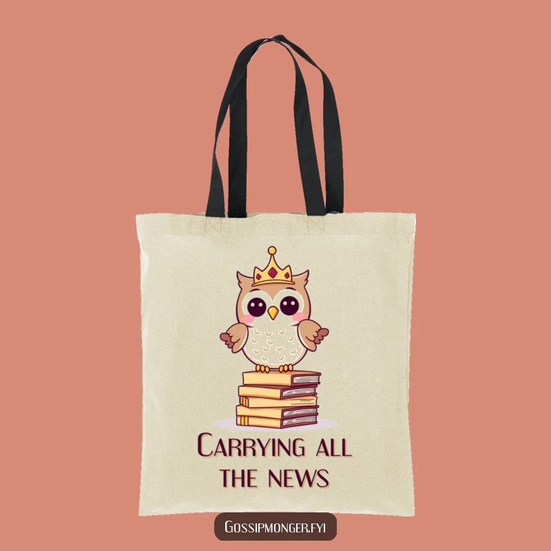 Funny Royal Owl Tote Bag: Carry Your Wisdom in Style, Perfect Funny Gift