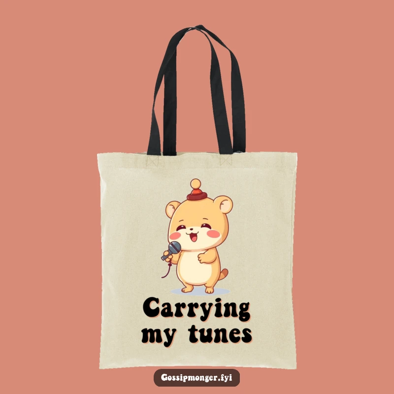 Funny Singing Creature Tote Bag - Humorous Performer's Stage-Ready Carry-All