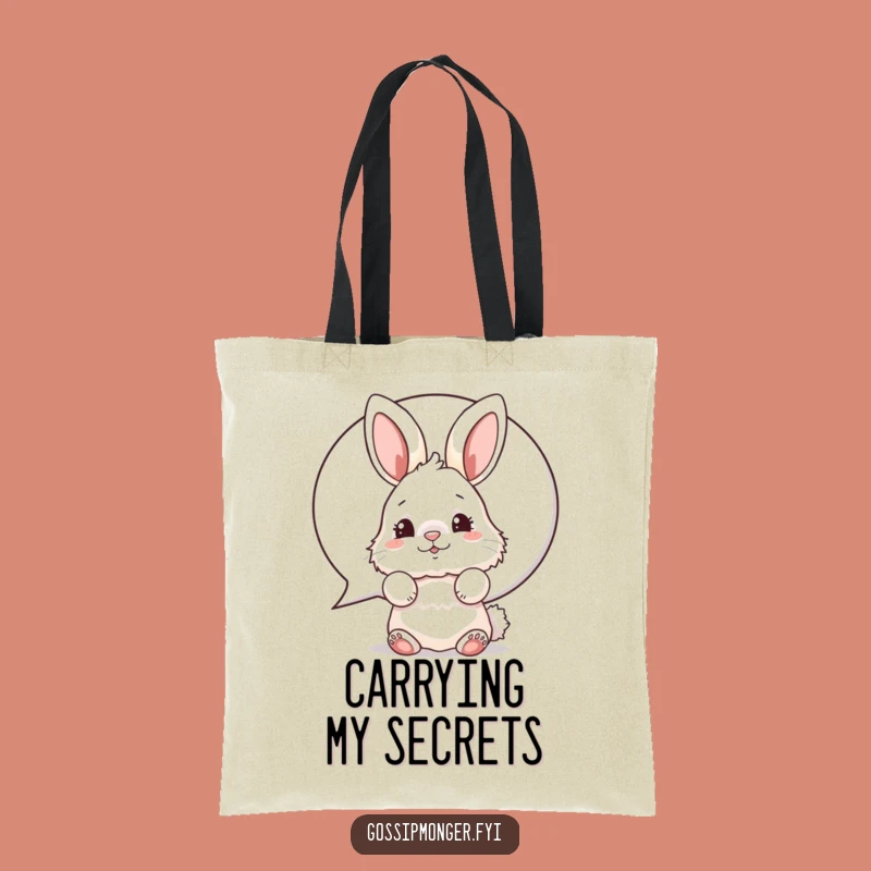 Funny Bunny Tote Bag, Cute Rabbit Grocery Hauler, Hilarious Gift!