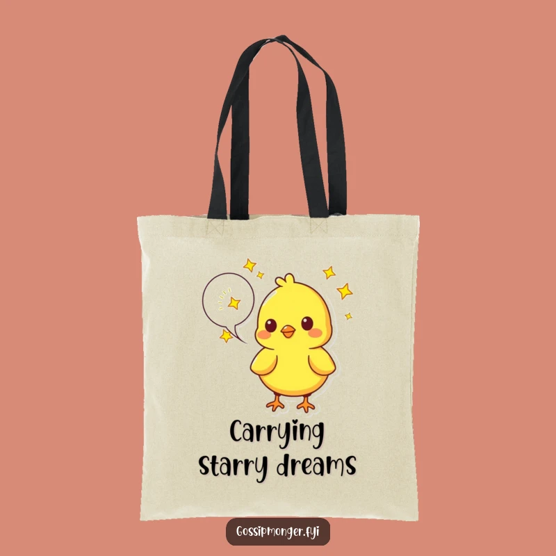 Funny Chick Starry Dreams Tote Bag - Dreamy Carry-All Funny Gift