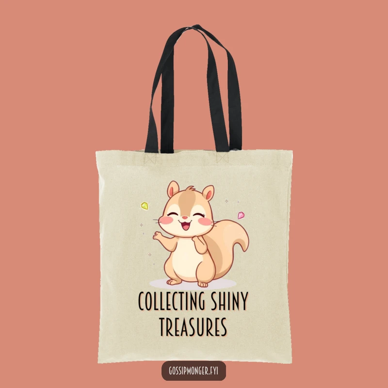 Funny Kawaii Squirrel Gem Juggling Tote Bag, Cheerful Accessory Gift