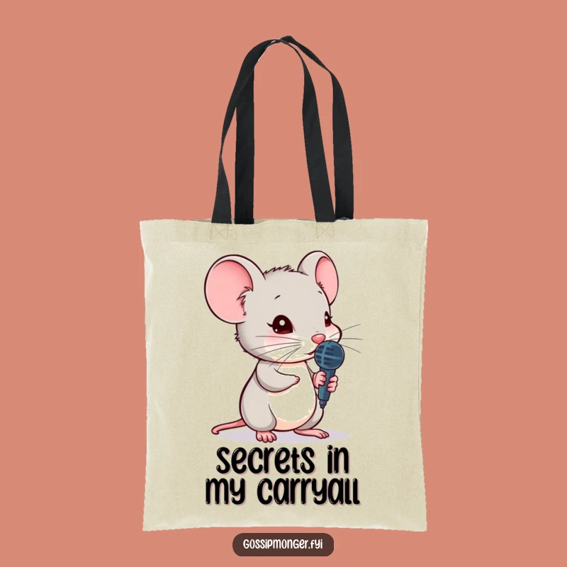 Funny Mouse Tote Bag - Secret Listener Carry-All Gift