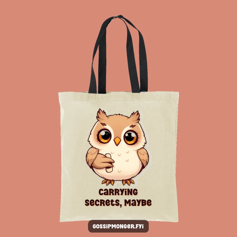 Funny Owl Scroll Tote Bag: Carry Your Knowledge With Whimsical Style