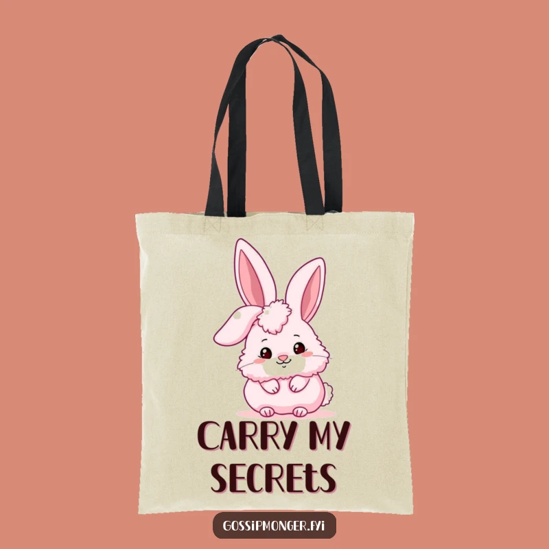 Funny Pink Bunny Ear Tote Bag - Carry Your Secrets in Style