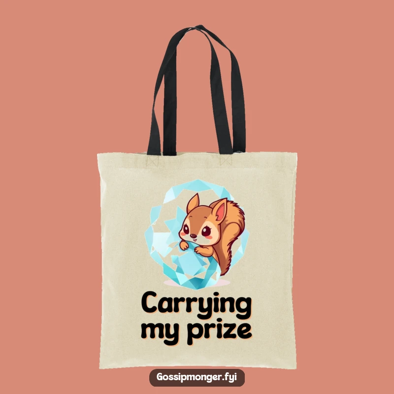Funny Squirrel Gem Tote Bag: Carry Your Sparkle - Great Funny Gift